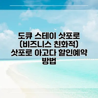 도큐 스테이 삿포로 (비즈니스 친화적) 삿포로 아고다 할인예약 방법
