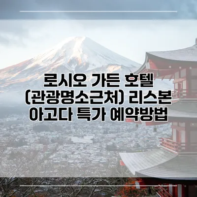 로시오 가든 호텔 (관광명소근처) 리스본 아고다 특가 예약방법
