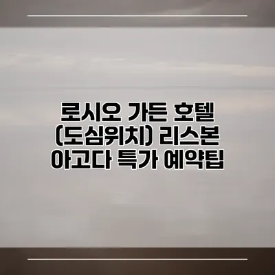 로시오 가든 호텔 (도심위치) 리스본 아고다 특가 예약팁