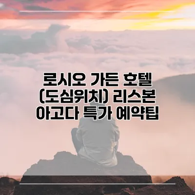 로시오 가든 호텔 (도심위치) 리스본 아고다 특가 예약팁
