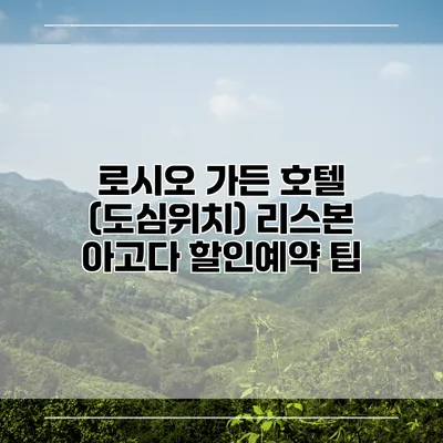 로시오 가든 호텔 (도심위치) 리스본 아고다 할인예약 팁