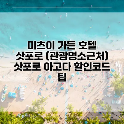 미츠이 가든 호텔 삿포로 (관광명소근처) 삿포로 아고다 할인코드 팁