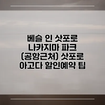 베슬 인 삿포로 나카지마 파크 (공항근처) 삿포로 아고다 할인예약 팁