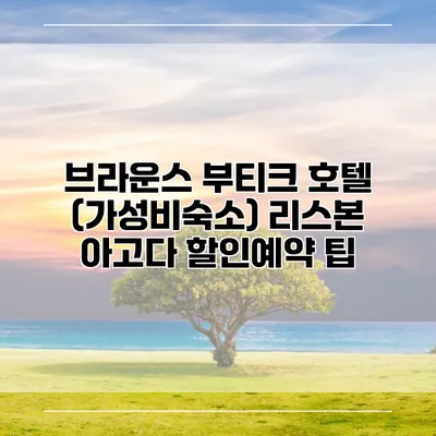 브라운스 부티크 호텔 (가성비숙소) 리스본 아고다 할인예약 팁