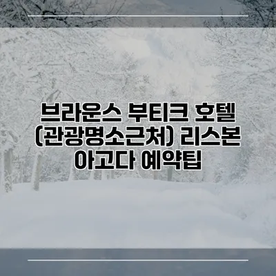 브라운스 부티크 호텔 (관광명소근처) 리스본 아고다 예약팁
