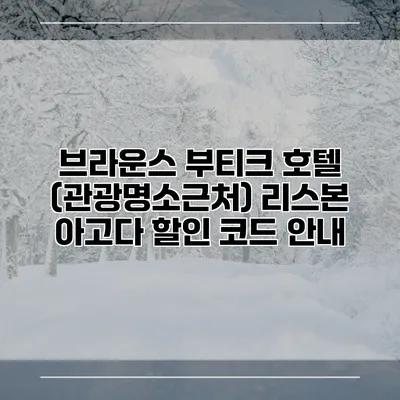 브라운스 부티크 호텔 (관광명소근처) 리스본 아고다 할인 코드 안내
