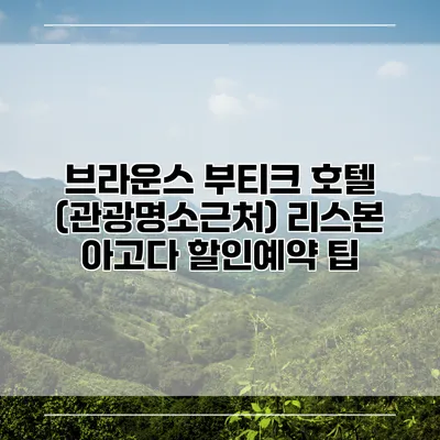 브라운스 부티크 호텔 (관광명소근처) 리스본 아고다 할인예약 팁