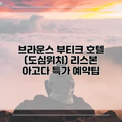 브라운스 부티크 호텔 (도심위치) 리스본 아고다 특가 예약팁