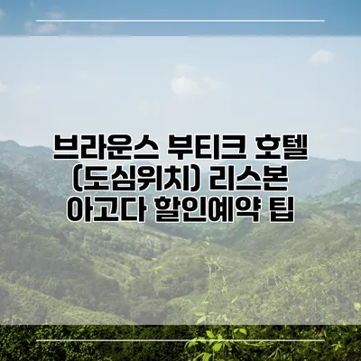 브라운스 부티크 호텔 (도심위치) 리스본 아고다 할인예약 팁
