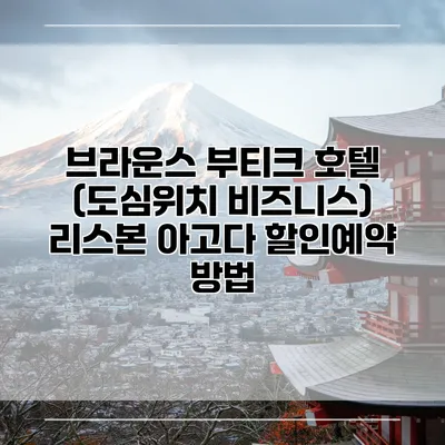 브라운스 부티크 호텔 (도심위치 비즈니스) 리스본 아고다 할인예약 방법