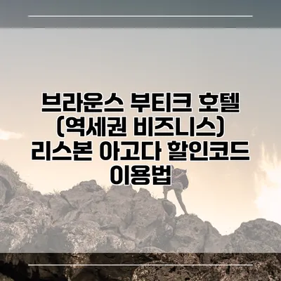 브라운스 부티크 호텔 (역세권 비즈니스) 리스본 아고다 할인코드 이용법