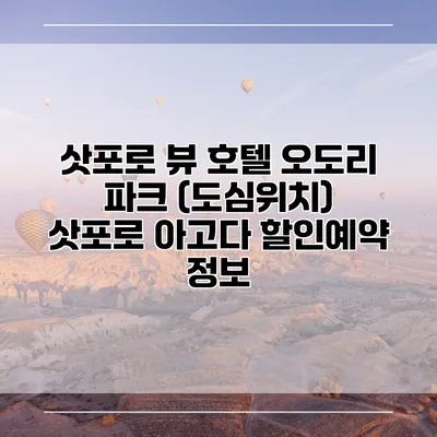삿포로 뷰 호텔 오도리 파크 (도심위치) 삿포로 아고다 할인예약 정보