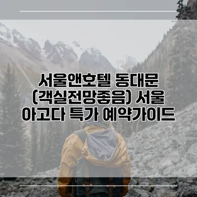 서울앤호텔 동대문 (객실전망좋음) 서울 아고다 특가 예약가이드