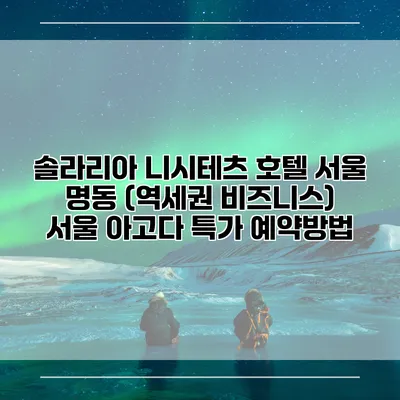 솔라리아 니시테츠 호텔 서울 명동 (역세권 비즈니스) 서울 아고다 특가 예약방법