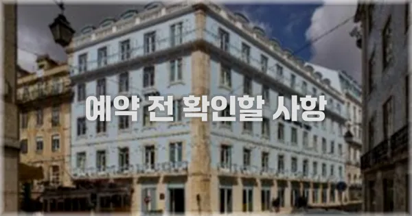 예약 전 확인할 사항