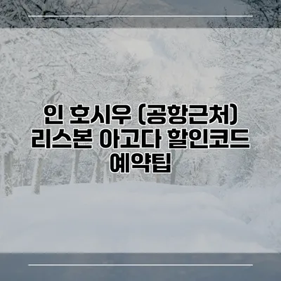 인 호시우 (공항근처) 리스본 아고다 할인코드 예약팁