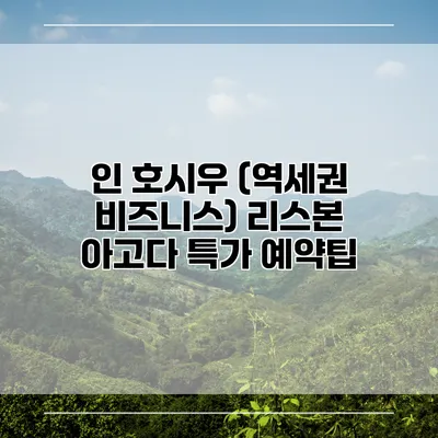 인 호시우 (역세권 비즈니스) 리스본 아고다 특가 예약팁