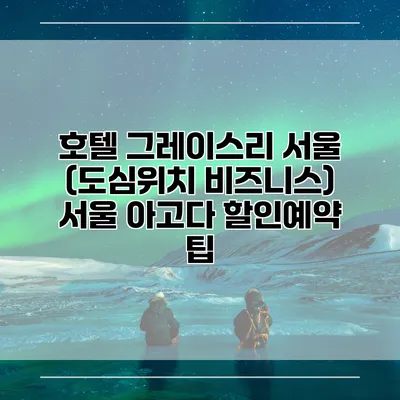 호텔 그레이스리 서울 (도심위치 비즈니스) 서울 아고다 할인예약 팁