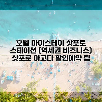 호텔 마이스테이 삿포로 스테이션 (역세권 비즈니스) 삿포로 아고다 할인예약 팁