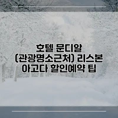 호텔 문디알 (관광명소근처) 리스본 아고다 할인예약 팁