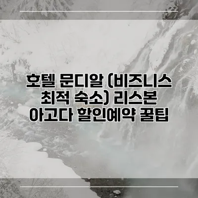 호텔 문디알 (비즈니스 최적 숙소) 리스본 아고다 할인예약 꿀팁