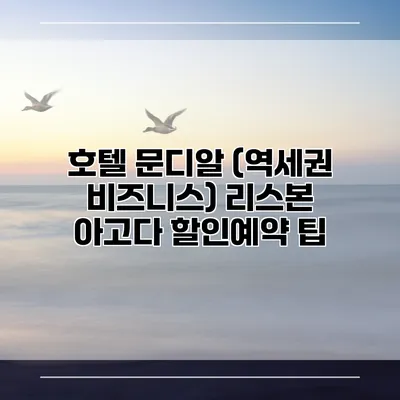 호텔 문디알 (역세권 비즈니스) 리스본 아고다 할인예약 팁