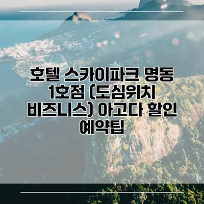 호텔 스카이파크 명동 1호점 (도심위치 비즈니스) 아고다 할인 예약팁