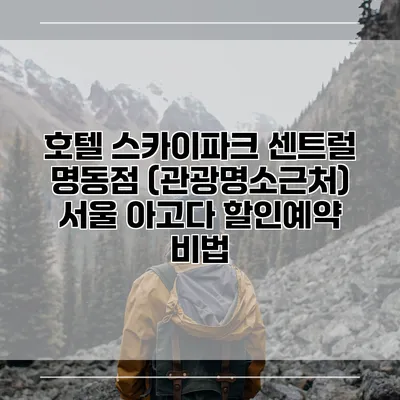 호텔 스카이파크 센트럴 명동점 (관광명소근처) 서울 아고다 할인예약 비법