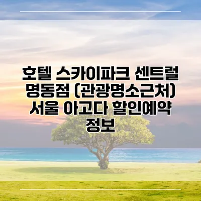 호텔 스카이파크 센트럴 명동점 (관광명소근처) 서울 아고다 할인예약 정보