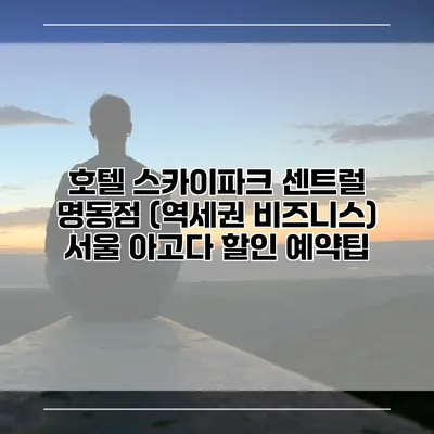 호텔 스카이파크 센트럴 명동점 (역세권 비즈니스) 서울 아고다 할인 예약팁