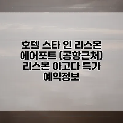 호텔 스타 인 리스본 에어포트 (공항근처) 리스본 아고다 특가 예약정보