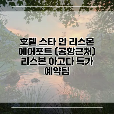 호텔 스타 인 리스본 에어포트 (공항근처) 리스본 아고다 특가 예약팁