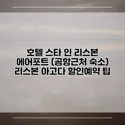 호텔 스타 인 리스본 에어포트 (공항근처 숙소) 리스본 아고다 할인예약 팁