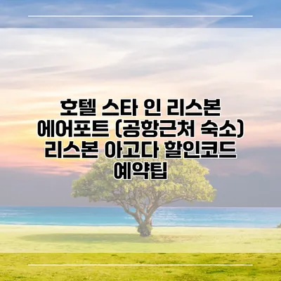 호텔 스타 인 리스본 에어포트 (공항근처 숙소) 리스본 아고다 할인코드 예약팁